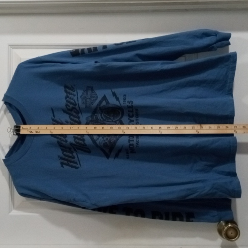 Harley-Davidson Blue Long Sleeve Tee Men’s Large - Picture 6 of 6